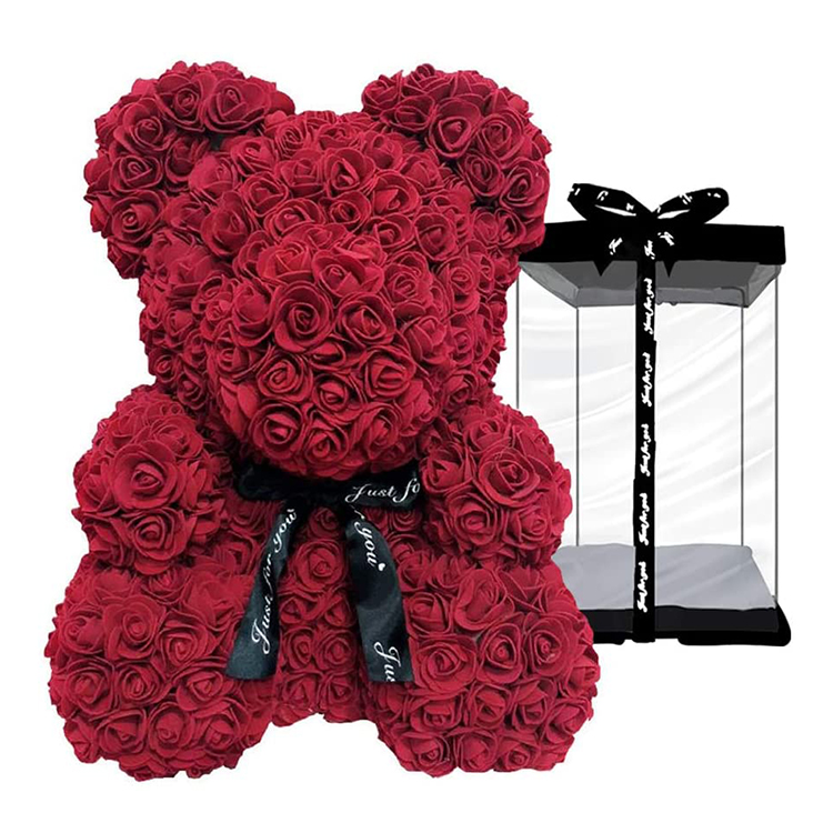 ROSE BEAR LARGE 40cm Μπορντό